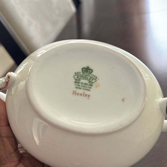 AYNSLEY Henley Lidded Sugar Bowl Sucrier - Picture 6 of 6